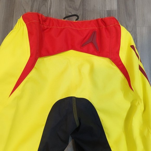 NEW Alias MX A2 Series Motocross Pants BMX ATV Off-Road Yellow Red / Sz 36 NWT - Picture 6 of 9